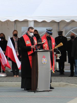 Modlitwa przed poświęceniem komendy oraz wozów