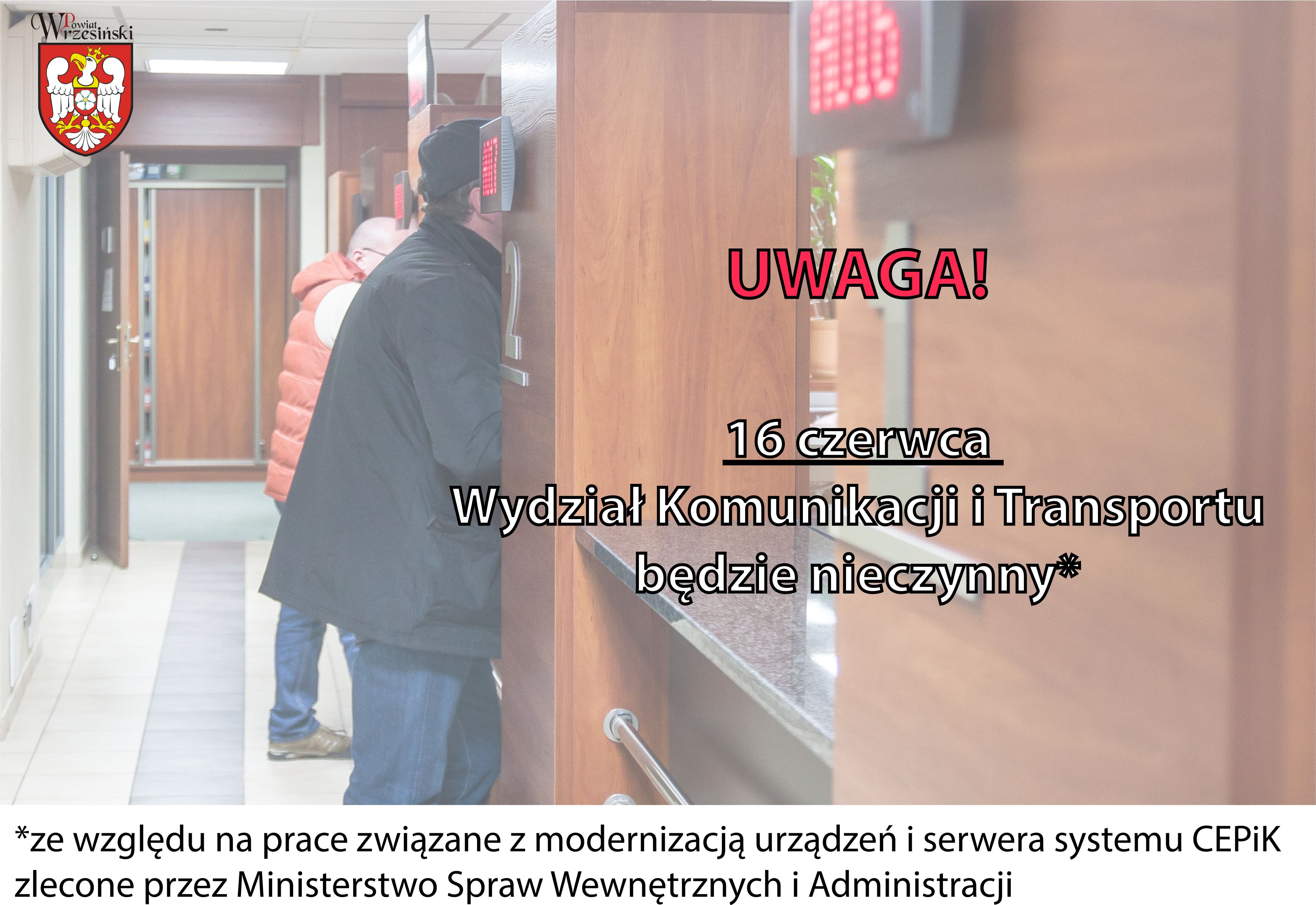 Wydział Komunikacji i Transportu będzie nieczynny 16 czerwca