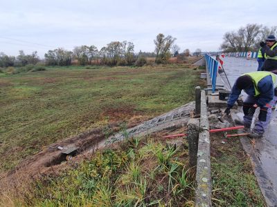 Prace modernizacyjne na moście w Lisewie