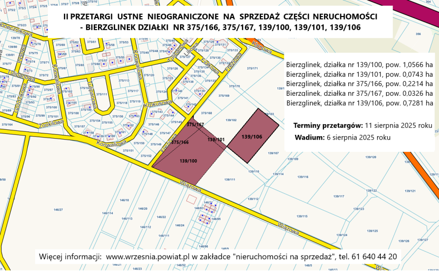 Bierzglinek dz. 375_166, 375_167, 139_100, 139_101, 139_106  - II przetarg
