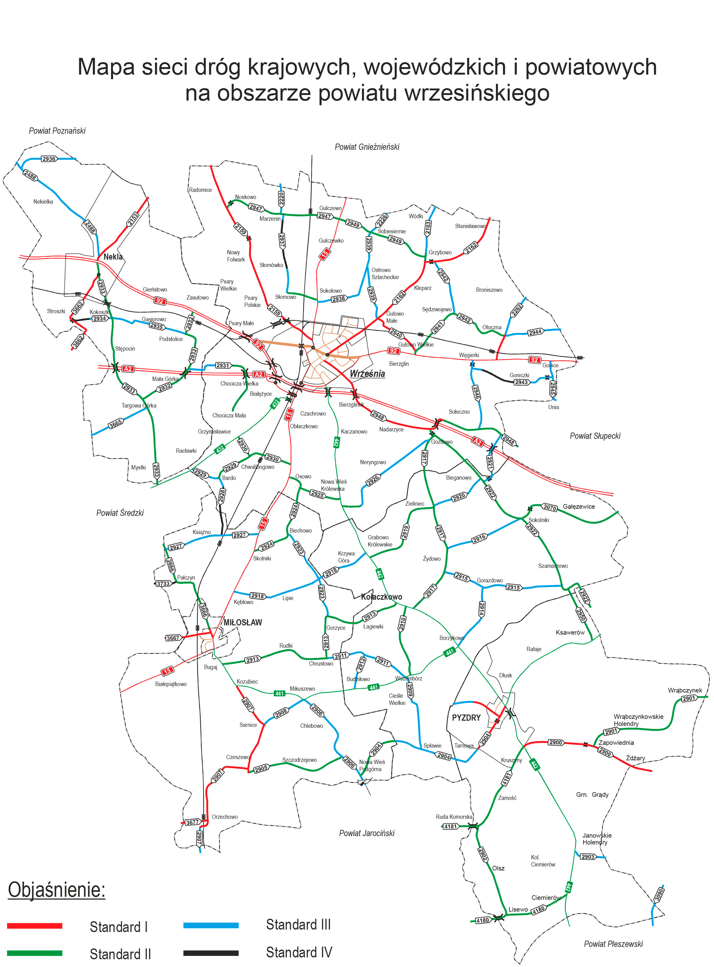 Mapa klasyfikacji dróg