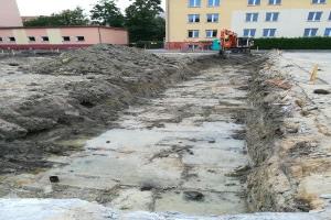 Pierwsze wykopy pod fundamenty - wrzesień 2018