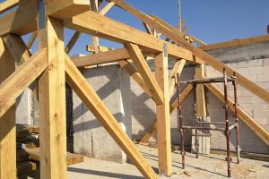 Montaż konstrukcji drewnianej dachu - październik 2018