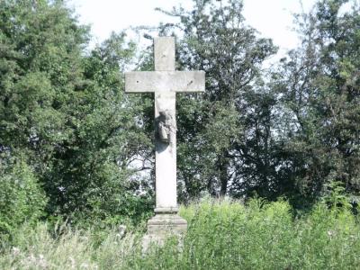 Krzyż na cmentarzu ewangelickim w Bierzglinie (niegdyś)