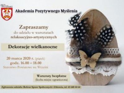 Plakat warsztaty relaksacyjno-artystyczne