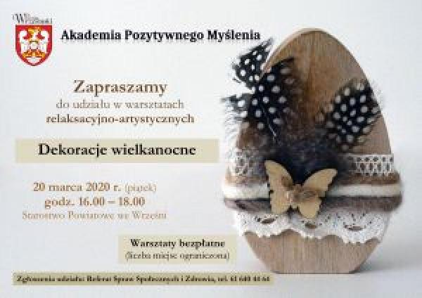 Plakat warsztaty relaksacyjno-artystyczne