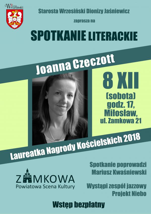 Spotkanie literackie z Joanną Czeczott