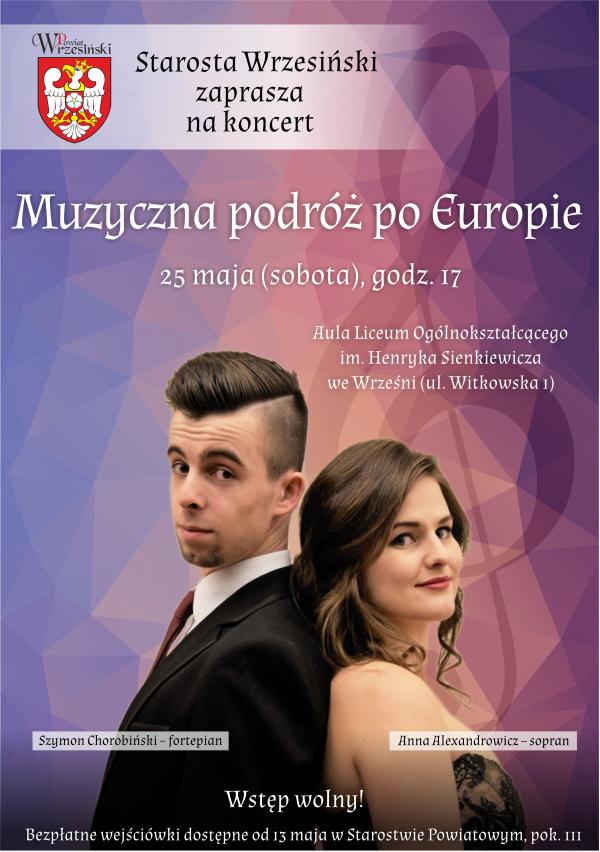 Koncert "Muzyczna podróż po Europie"