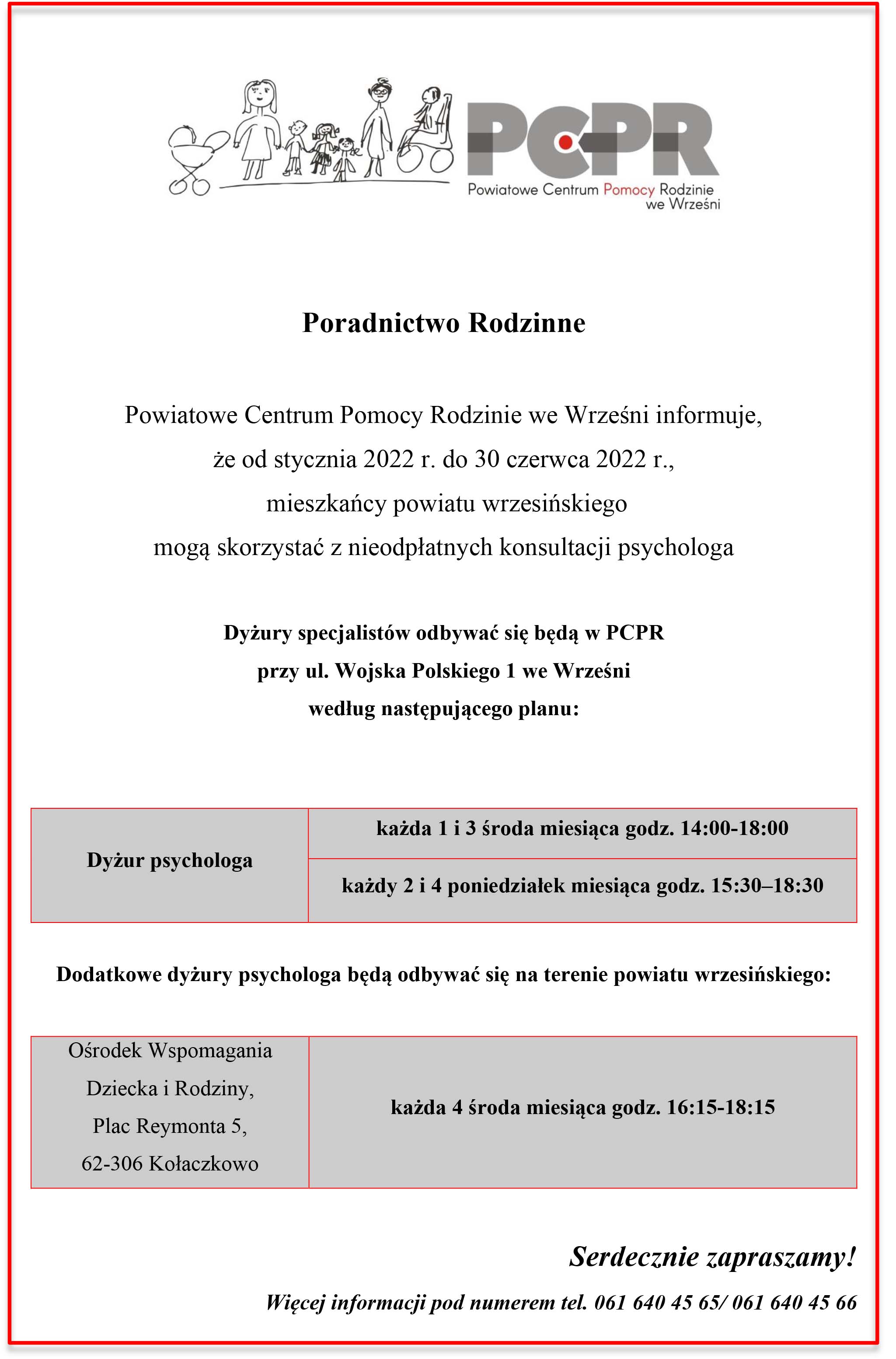 Poradnictwo Rodzinne – plakat