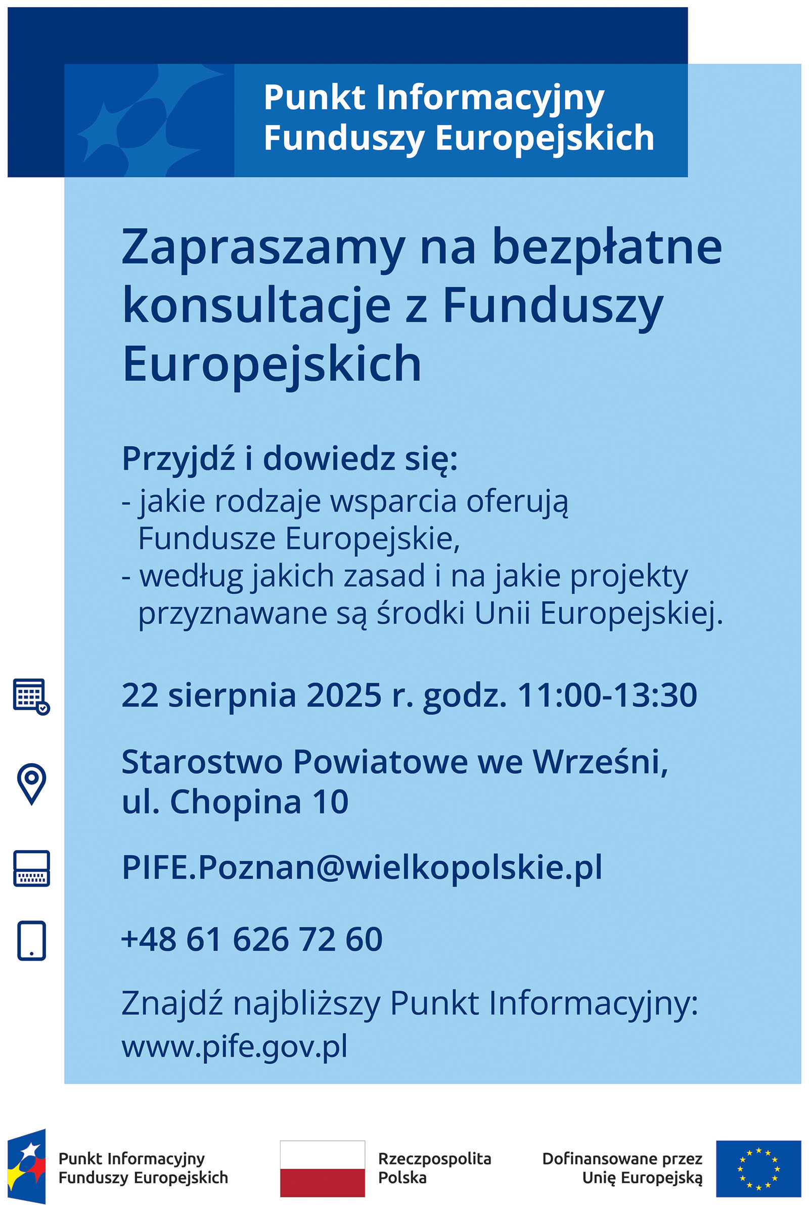 Konsultacje z Funduszy Europejskich