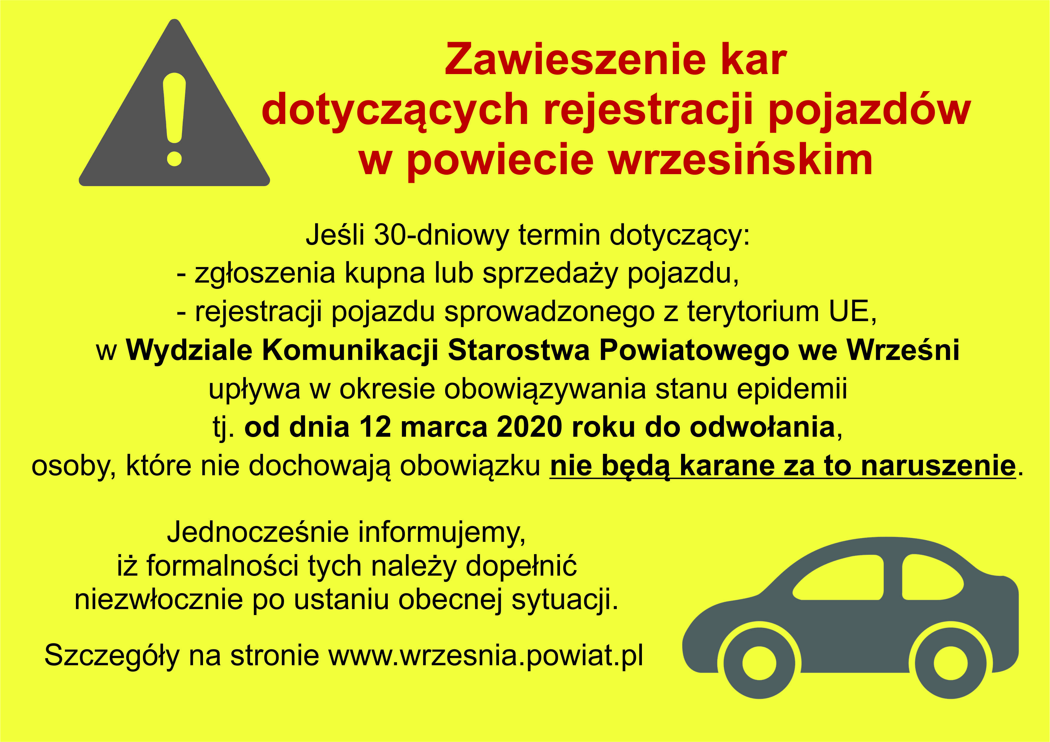 Zawieszenie kar w Wydziale Komunikacji