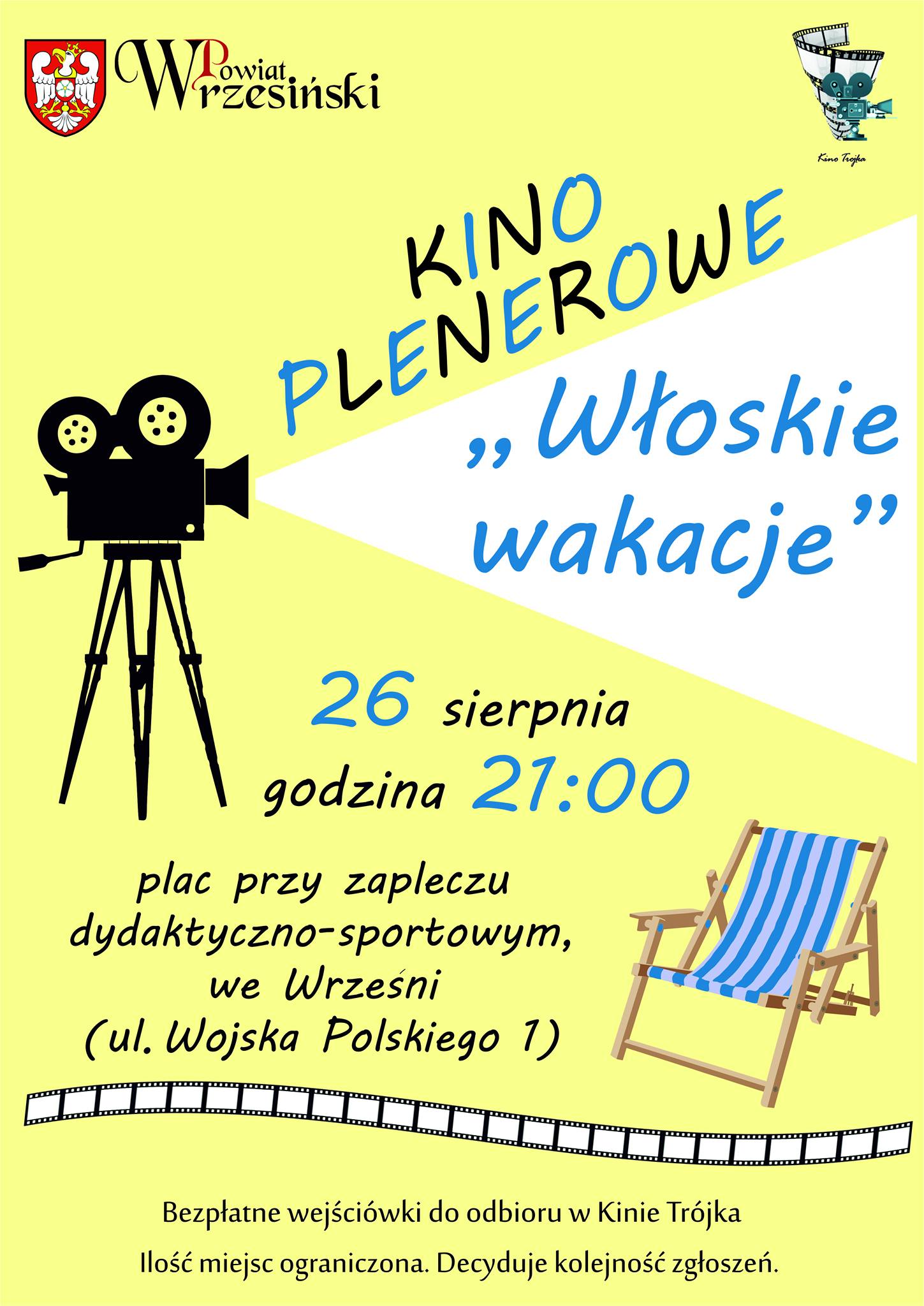 Zapraszamy na kino plenerowe!